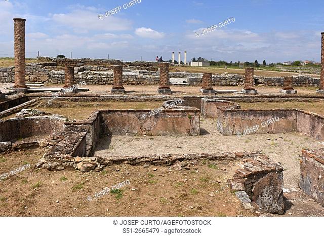 Roman ruins of the ancient city of Conímbriga, Portugal