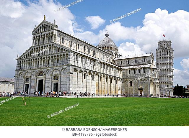 Cathedral of Santa Maria Assunta cathedral, leaning tower, bell tower, Piazza del Duomo, Province of Pisa, Tuscany, Italy