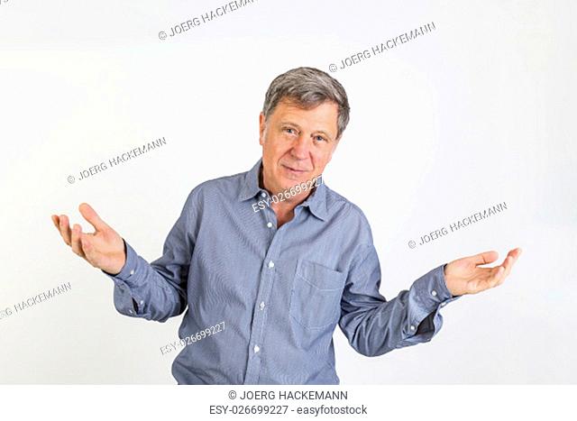 portrait of friendly smiling man isolated on white