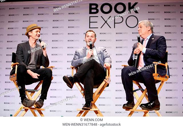 Neil Patrick Harris and Lemony Snicket discuss 'A Series of Unfortunate Events' at the 2017 BookCon at the Jacob K. Javits Convention Center in New York City