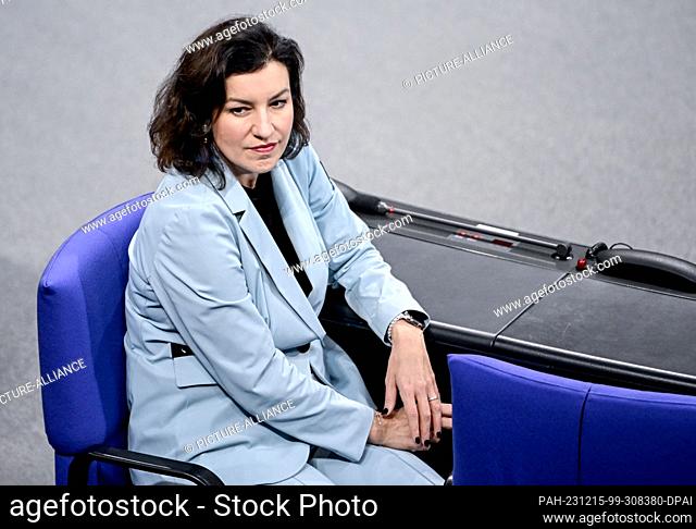 15 December 2023, Berlin: Dorothee Bär (CDU/CSU) sits in the plenary chamber of the Bundestag. Photo: Britta Pedersen/dpa. - Berlin/Berlin/Germany