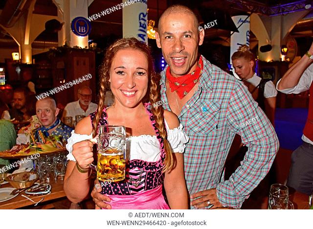Angermaier Trachtennacht at Hofbraeu Berlin Featuring: Claudia Campus, Jeff Williams Where: Berlin, Germany When: 01 Sep 2016 Credit: AEDT/WENN.com