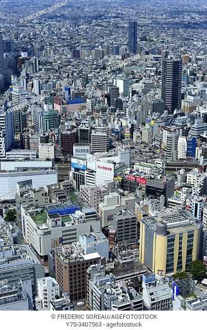 General view of Tokyo from Sunshine city, Ikebukuro, Tokyo, Japan, Asia