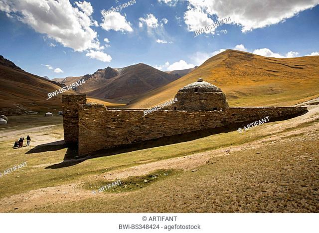 caravanserai Tash Rabat at the old Silk Road, Kyrgyzstan, Naryn, Tash Rabat