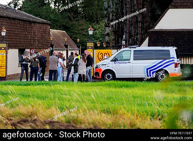 Illustration picture shows police at the site of a hostage at the Happy Day hotel in Wevelgem, Friday 20 October 2023. BELGA PHOTO KURT DESPLENTER