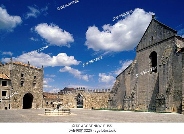 Courtyard of the Monastery of Santa Maria la Real de las Huelgas, Burgos, Castile and Leon. Spain, 12th-13th century