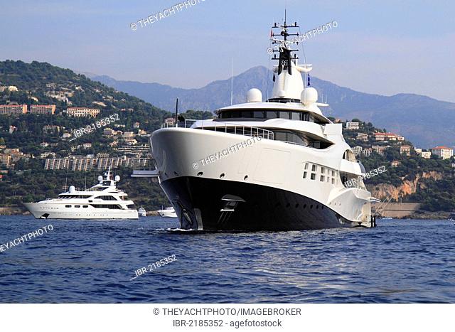 Palladium, cruiser, built by Blohm and Voss GmbH, 96 m, built in 2010, Monaco, French Riviera, Mediterranean Sea, Europe