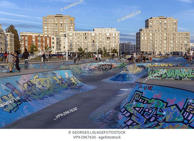 Skate park. Le Havre, Normandy, France