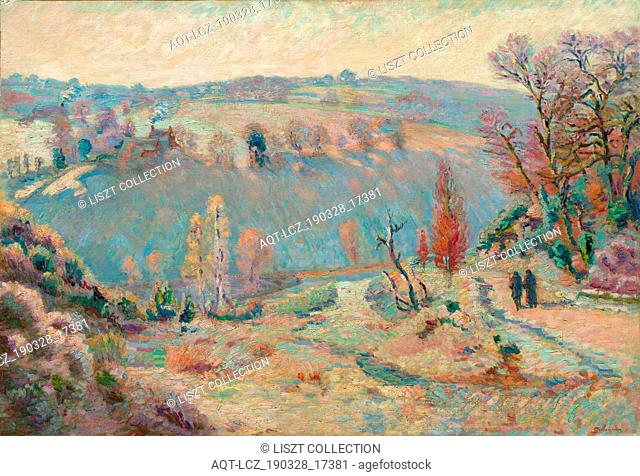 Valley of the Sédelle at Pont Charraud: White Frost, c.1903-1911. Armand Guillaumin (French, 1841-1927). Oil on fabric; framed: 94 x 128 x 10