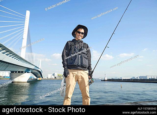 Japanese man fishing