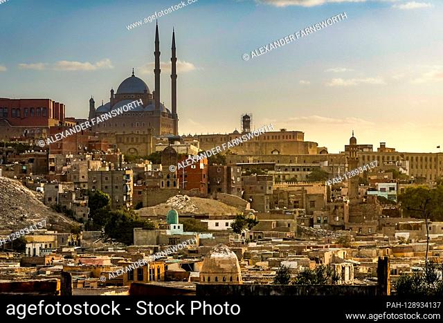 Cairo, Egypt, The Muhammed Ali mosque and the Citadel. | usage worldwide. - Cairo/Egypt