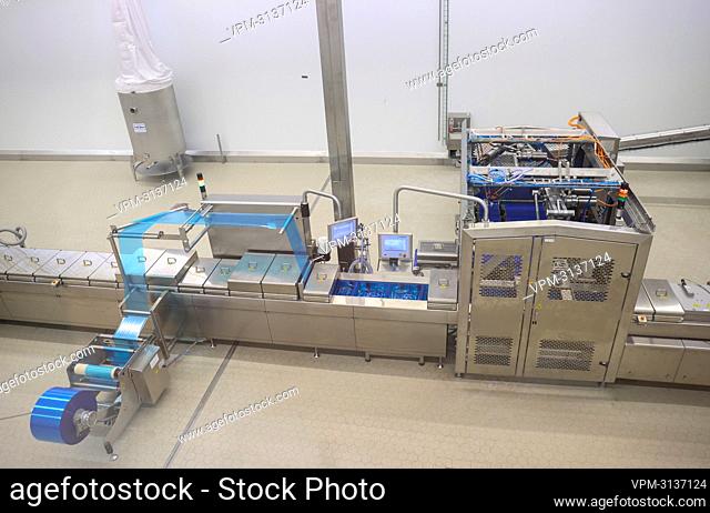 Illustration picture shows Solarec, part of the 'Laiterie des Ardennes', in Baudour, Tuesday 16 November 2021. The new production line will be able to produce...