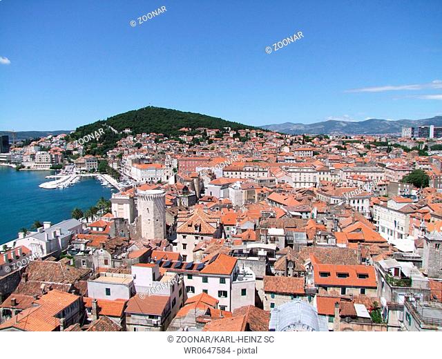 View over split in croatia