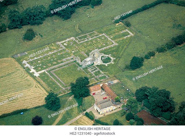 Thornton Abbey, Humberside, 1999. Aerial view of the remains of Thornton Abbey, Thornton Curtis, Humberside, dating from the early 12th century