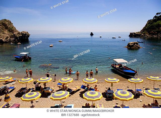 Mazzaro bay, Taormina, Messina province, Sicily, Italy, Europe