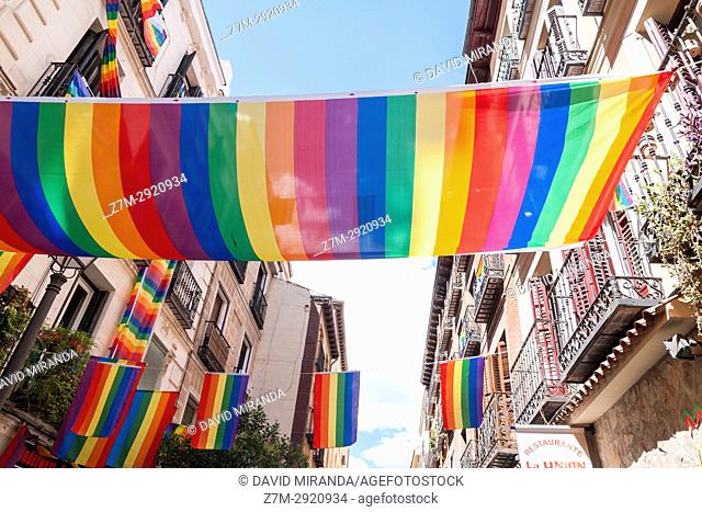 Gay pride festival in Chueca district. Madrid. Spain