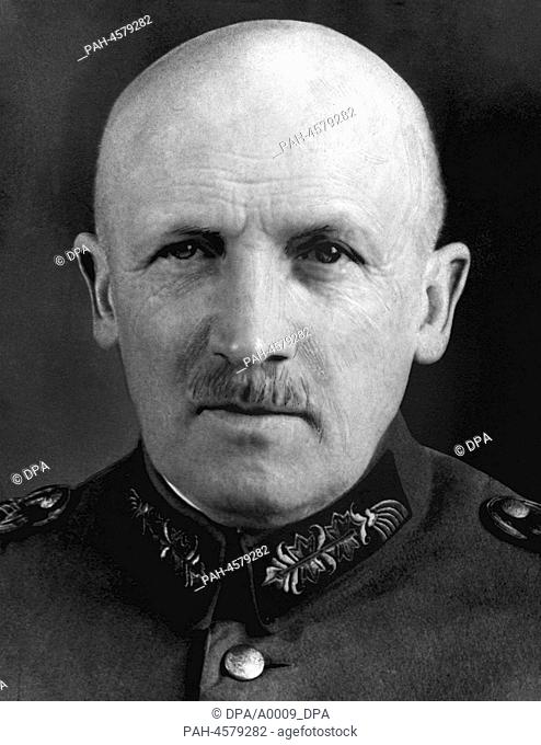 Undated picture of German general and politician Kurt von Schleicher. Kurt von Schleicher was born on the 7th of April in 1882 in Brandenburg/Havel