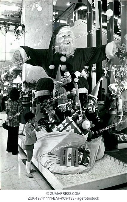 Nov. 11, 1974 - Tokyo Stores Preparing For Christmas Despite Slump: Optimistically, Tokyo's big department stores are dressing up for Christmas