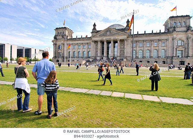 Reichstag building at Platz der Republik, Berlin, Germany