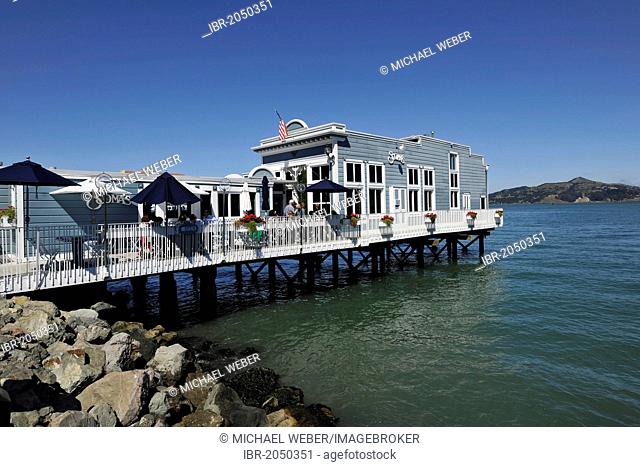 Promenade, restaurant, Sausalito, San Francisco Bay, San Francisco, California, United States of America, PublicGround