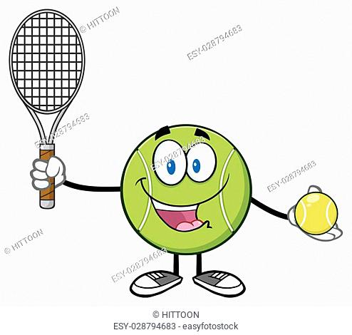 Cartoon squash racket Stock Photos and Images | agefotostock