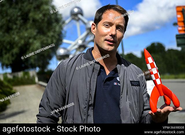 Astronaut Thomas Pesquet poses for the photographer at a meeting with French astronaut Pesquet ahead of the ESA ministerial conference which will take place in...
