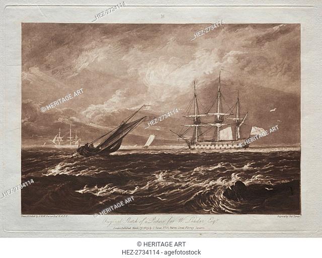 Liber Studiorum: The Leader Sea-piece. Creator: Joseph Mallord William Turner (British, 1775-1851)