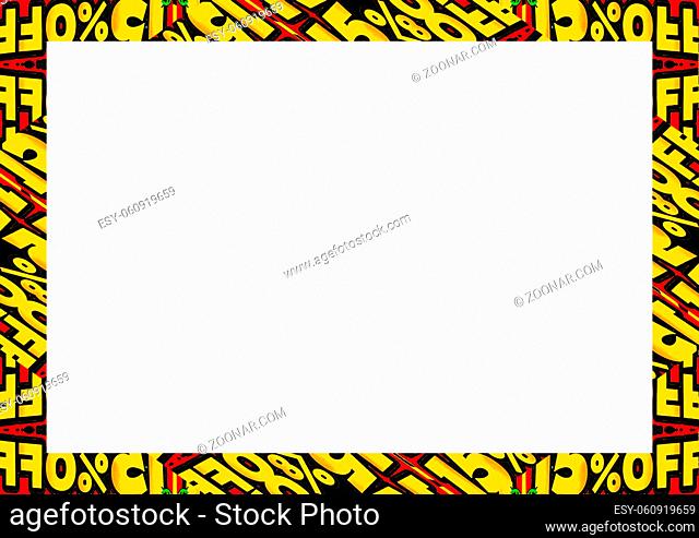 White frame background with decorated design borders