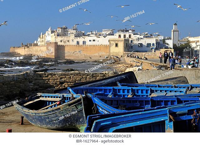 View of the historic town of Essaouira, Unesco World Heritage Site, Morocco, North Africa