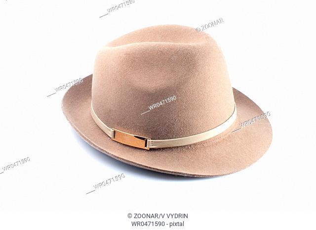 Fedora hat isolated on white background