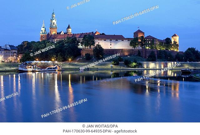 Wawel Castle on the banks of the Vistula in Cracow, Poland, 28 June 2017. The castle was formerly the residence of Polish kings inÂ Cracow
