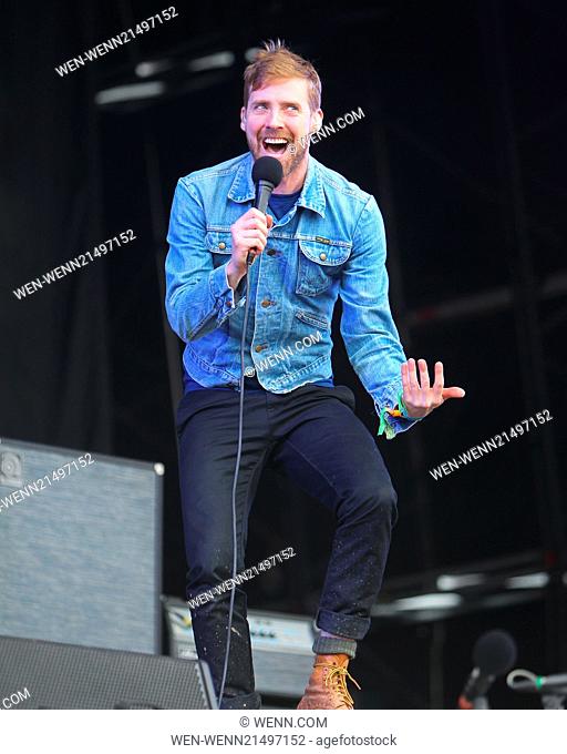 Glastonbury Festival 2014 - Performances - Day 2 - Kaiser Chiefs Featuring: Ricky Wilson Where: Glastonbury, United Kingdom When: 27 Jun 2014 Credit: WENN