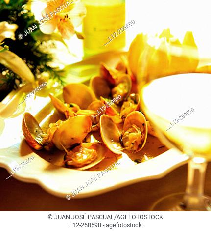 Grilled clams. Restaurant Etxebarri, Axpe, Basque Country. Spain