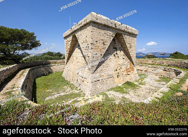 Castell de Amer, Castle of Punta de Amer, XVII century, Sant Llorenç des Cardassar, Mallorca, Balearic Islands, Spain