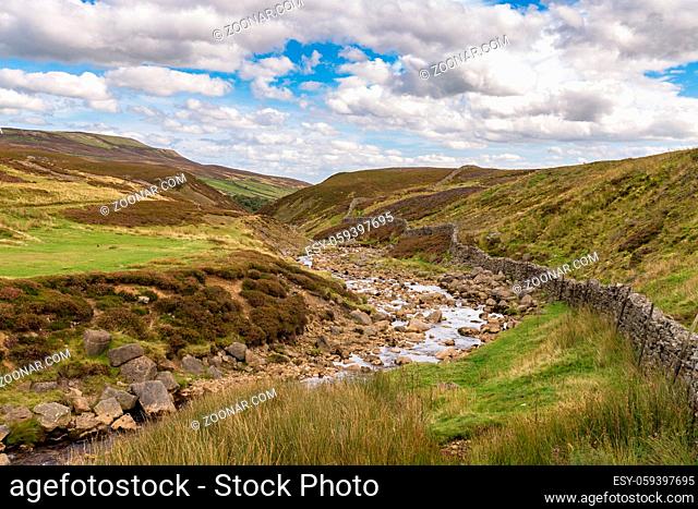 Yorkshire Dales landscape near Surrender Bridge, between Feetham and Langthwaite, North Yorkshire, UK