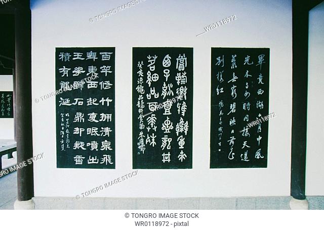 China, Shanghai, various hand writing in Chinese
