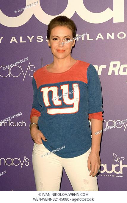 Alyssa Milano attends the launch of 'Touch by Alyssa Milano' at Macy's Herald Square Featuring: Alyssa Milano Where: New York, New York