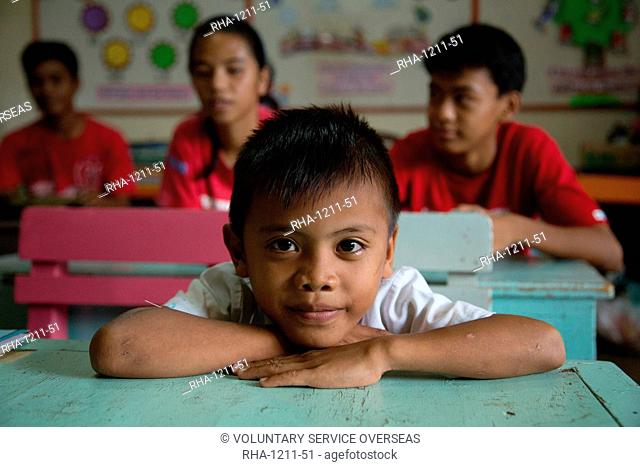 Daily life at the special needs school SPED, the only Special Needs school in northern Cebu, Philippines, Southeast Asia, Asia