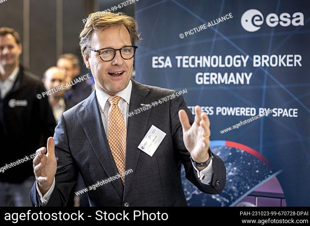 23 October 2023, North Rhine-Westphalia, Duesseldorf: Cornelis Eldering, Head of Business Incubation at the European Space Agency