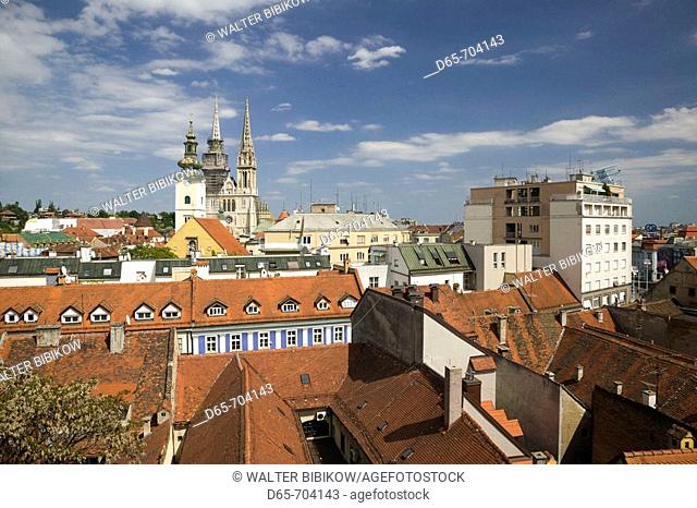 Croatia.Zagred. Old town Zagreb, St. Mary Church and Cathedral of the Assuption of the Blessed Virgin Mary