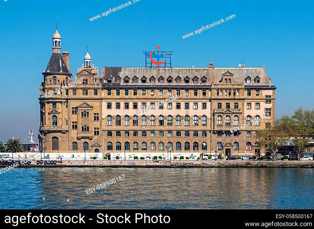 Haydarpasha Railway Terminal, situated in the Bosphorus south of the Port of Haydarpasha, Kadikoy, Istanbul, Turkey, built in 1909 and closed in 2013 due to the...