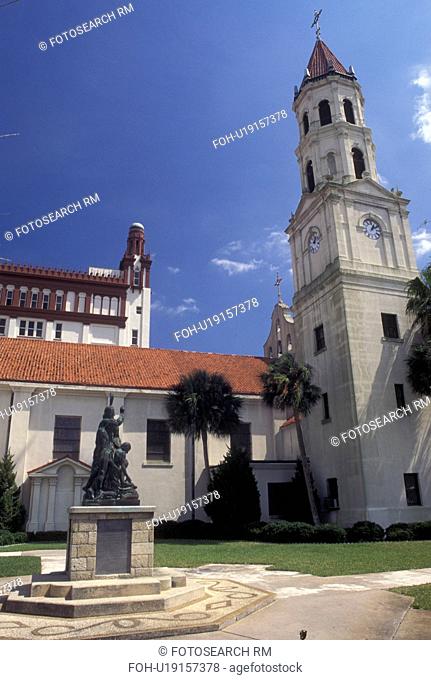 cathedral, St. Augustine, FL, Florida, Cathedral of St. Augustine, in the Old City, is the seat of the oldest Catholic parish in the USA, in Saint Augustine