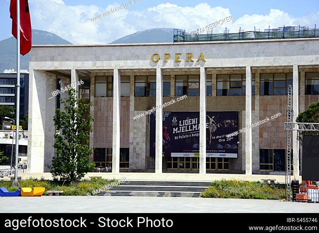 Opera House, Skanderbeg Square, Tirana, Albania, Europe