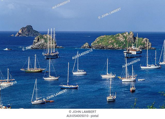 caribbean, st. barthelemy, harbour of gustavia