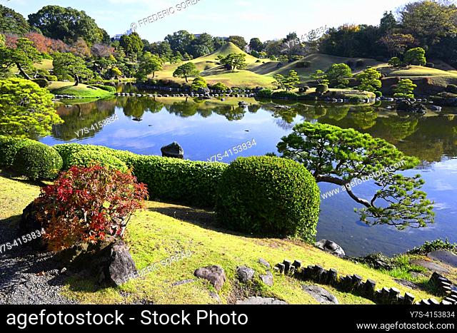 Suizenji jojuen garden, Kumamoto, Japan
