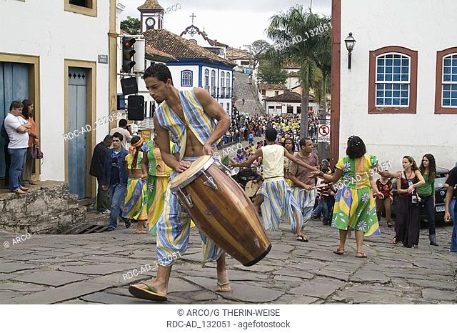 Festa de Nossa Senhora do Rosario dos Homens Pretos de Diamantina Diamantina Minas Gerais Brazil religious festival drummer musician
