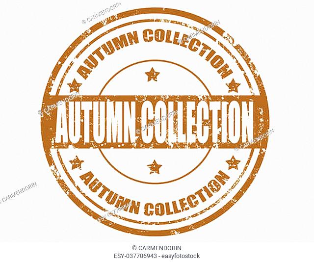 Grunge rubber stamp with text Autumn collection, vector illustration