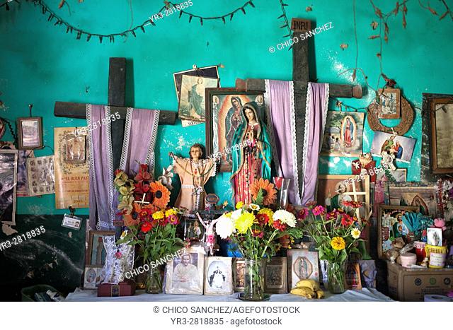 An altar displayed in the Mayan village of Pomuch, Hecelchakan, Campeche, Yucatán península, October 30, 2016, as part of Day of the Dead celebrations in Mexico...