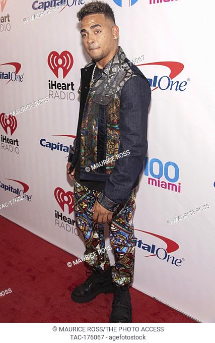 Ozuna arrives at the iHeartRadio Y100 Jingle Ball at the BB&T Center on December 22, 2019 in Sunrise, Florida