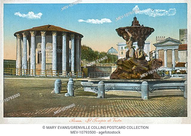 The Temple of Hercules Victor ('Hercules the Winner') (Tempio di Ercole Vincitore) or Hercules Olivarius in Piazza Bocca della Verita, Forum Boarium, Rome